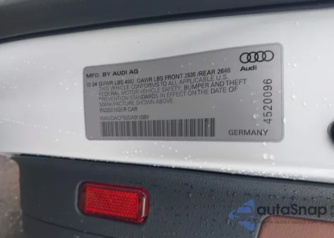 2025 Audi A5 Sportback Premium 45 Tfsi S Line Quattro S Tronic z USA, uszkodzony, nr VIN WAUDACF50SA011089